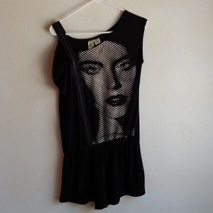 Spoiled Face| Black Sexy RomperA-14